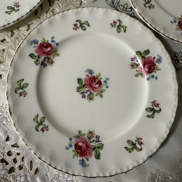 GRINDLEY Dessert Plates - Cream Petal VINTAGE ENGLAND (Set of 4) - Picture 6 of 15